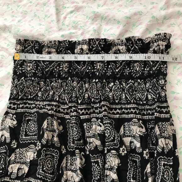 Bohemian Hippie Elephant Harem Pants XS/S High Waisted Loungewear Side Pocket - Picture 7 of 12